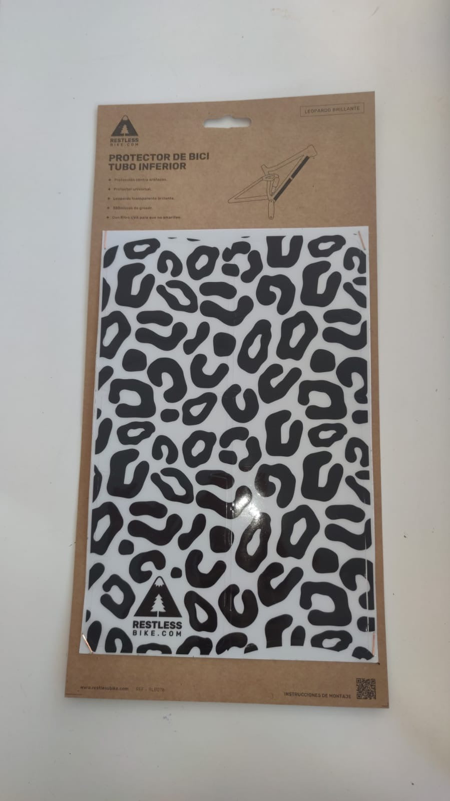 Protector tubo inferior leopardo brillante
