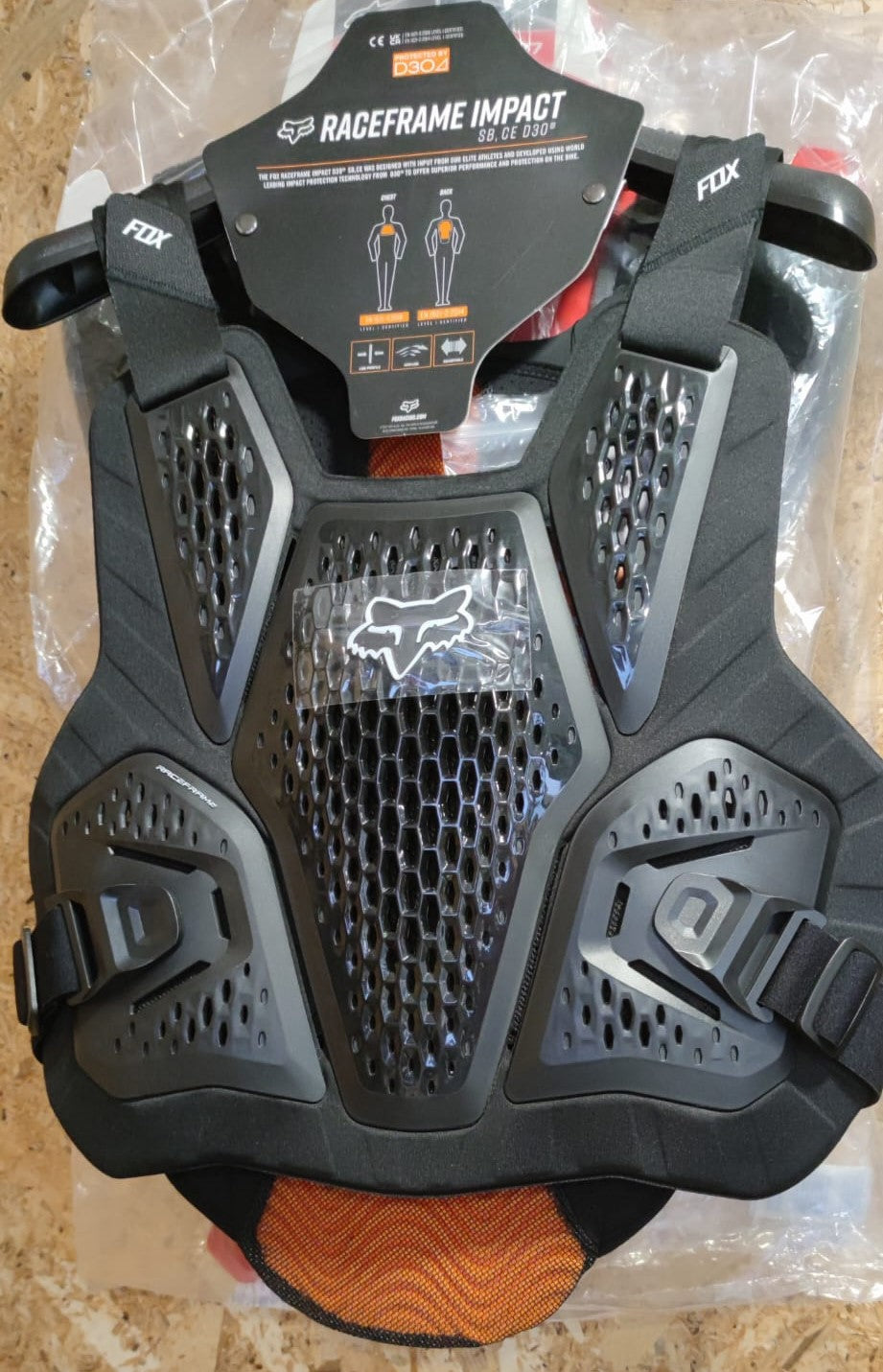 Fox Racing Racefrae Ipact SB CE D3O – Protector de pecho y espalda
