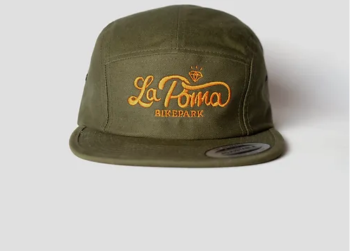 La Poma Embroidered Classic Jockey Cap/green