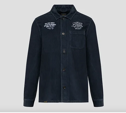 Old School Embroidered Corduroy Organic Overshirt